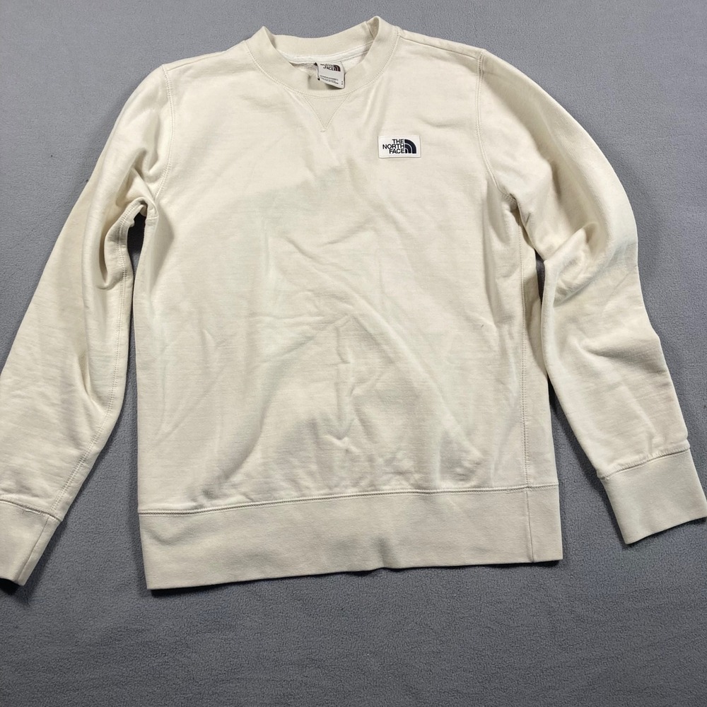 The North Face Women's Small Cream Fleece Crewneck Sweatshirt Pullover